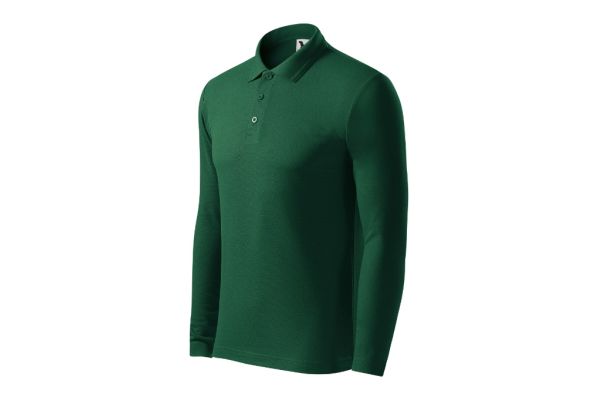 Polokošile pánská Pique Polo LS 221 dark green obrázek 1