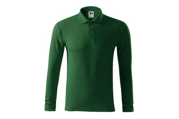 Polokošile pánská Pique Polo LS 221 lahvově zelená obrázek 2