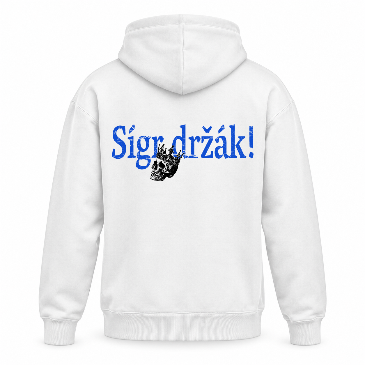 Bílá mikina Sígři - Sígr držák