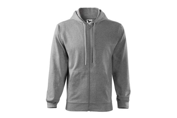 Mikina pánská Trendy Zipper 410 tmavě šedý melír obrázek 2