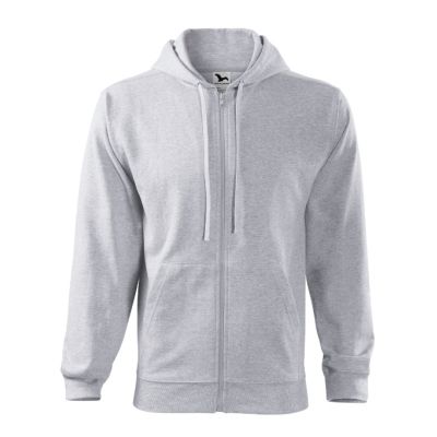 Mikina pánská Trendy Zipper 410 světle šedý melír obrázek 7850