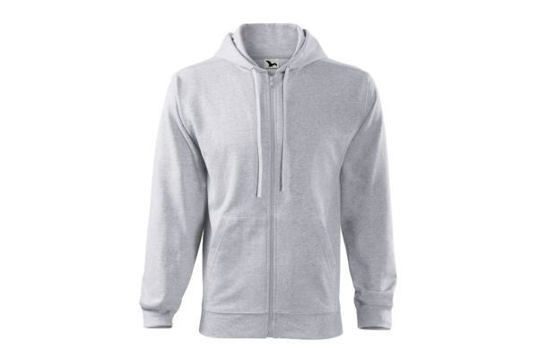 Mikina pánská Trendy Zipper 410 světle šedý melír obrázek 2