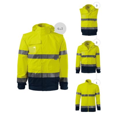 Bunda unisex HV Guard 4 in 1 5V2 fluorescenční žlutá obrázek 5260