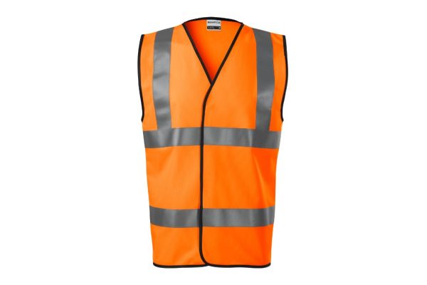 Bezpečnostní vesta unisex HV Bright 9V3 fluorescenční oranžová obrázek 2