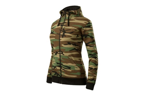 Mikina dámská Camo Zipper C20 camouflage brown obrázek 1