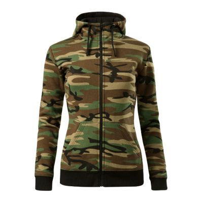 Mikina dámská Camo Zipper C20 camouflage brown obrázek 5723