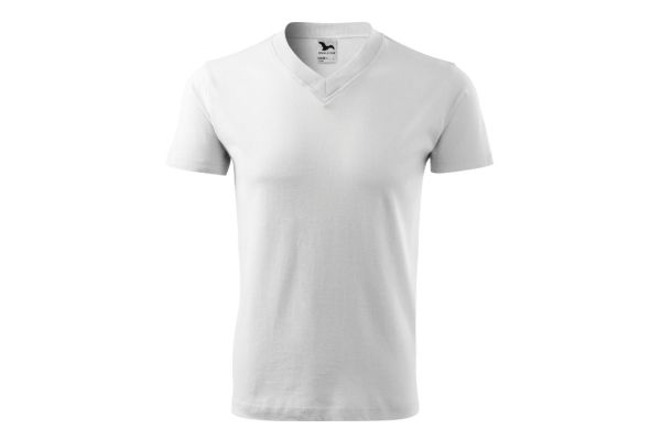 Tričko unisex V-neck 102 bílá obrázek 2