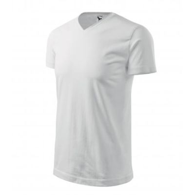 Tričko unisex Heavy V-neck 111 bílá obrázek 222