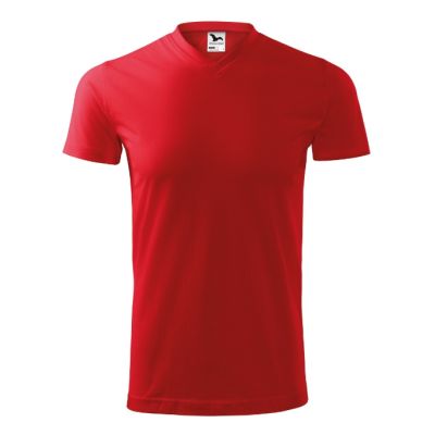Tričko unisex Heavy V-neck 111 červená obrázek 241