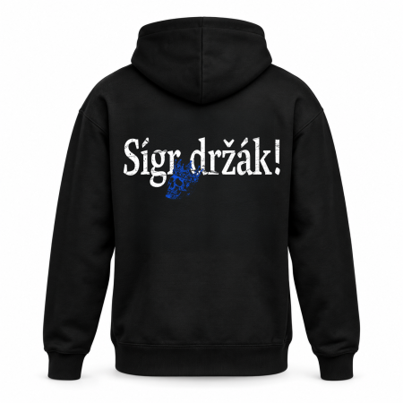 Černá mikina Sígři - Sígr držák