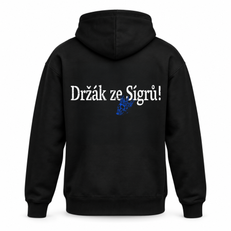 Černá mikina Sígři - Držák ze Sígrů